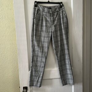 Abercrombie & Fitch Academia Boho Plaid Trouser Dress Pants